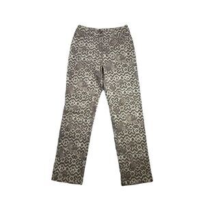 St John Sport Mid Rise Patterned Pants‎ Size 6 Snake Print